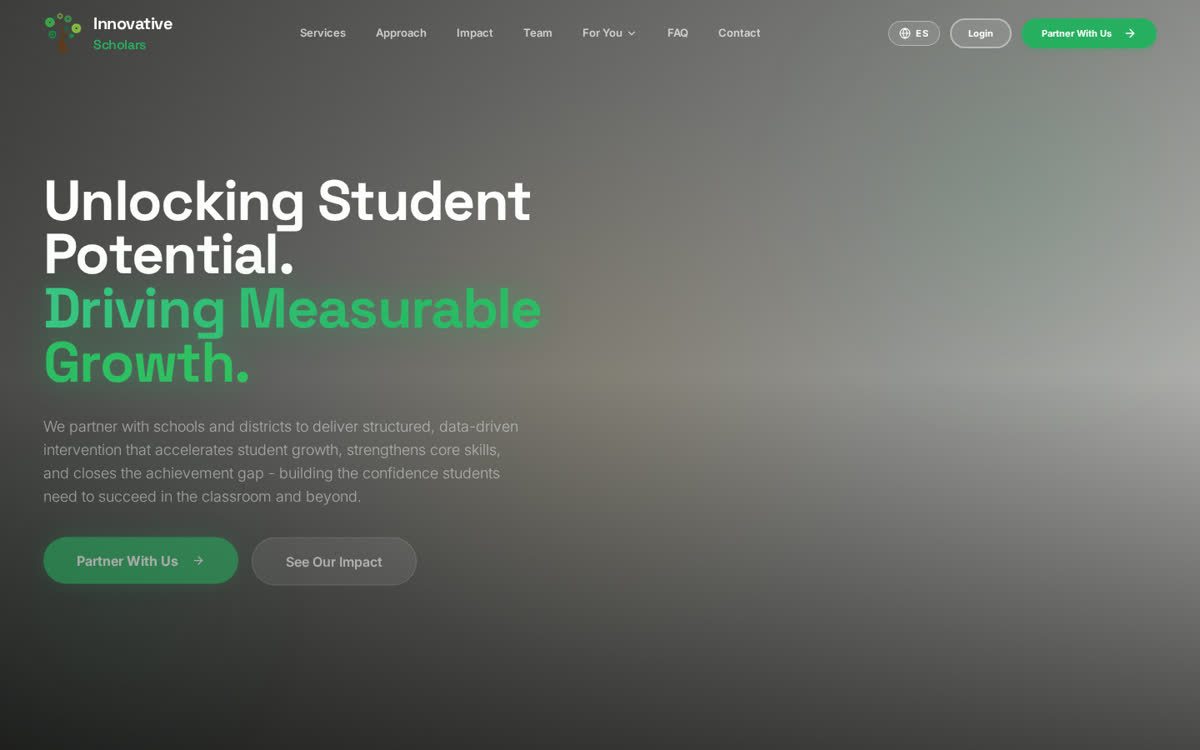 Innovative Scholars website homepage